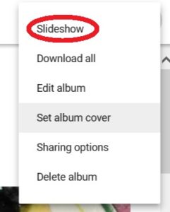 Google Photos Album SlideShow