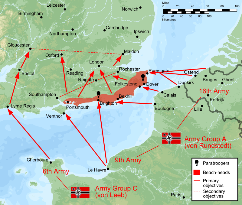 План операции десантирования немцев на Британские острова