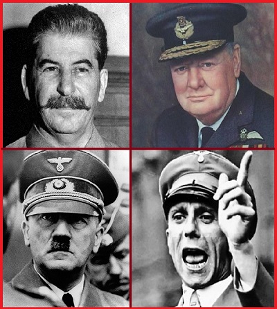 Сталин, Черчилль, Гитлер,Геббельс