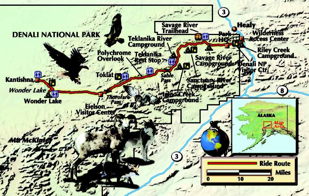 Грунтовая дорога,Denali National Park