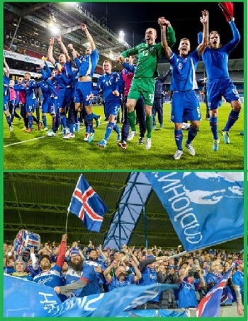 Сборная по футболу Исландии и ее болельщики
